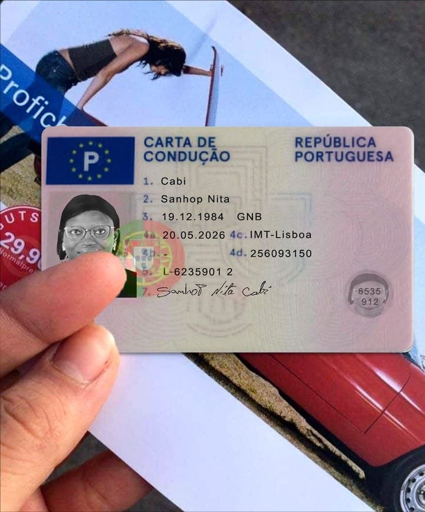 Carta de condução portuguesa emitida pelo IMT — exemplo 3